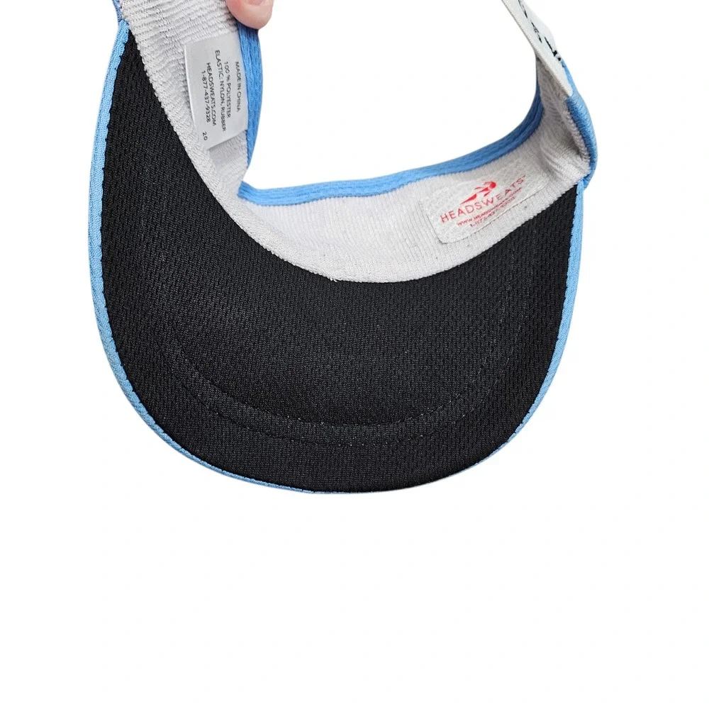 HEADSWEATS Blue Crew USA Athletic Visor Cap Hat Light Blue Sporty‎ Outdoor